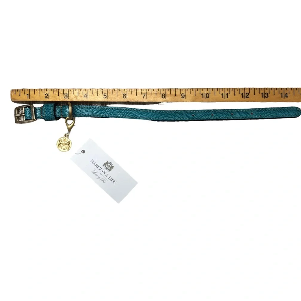 Hartman & Rose Leather luxury Dog Collar Park Avenue Collection Size Small NWT